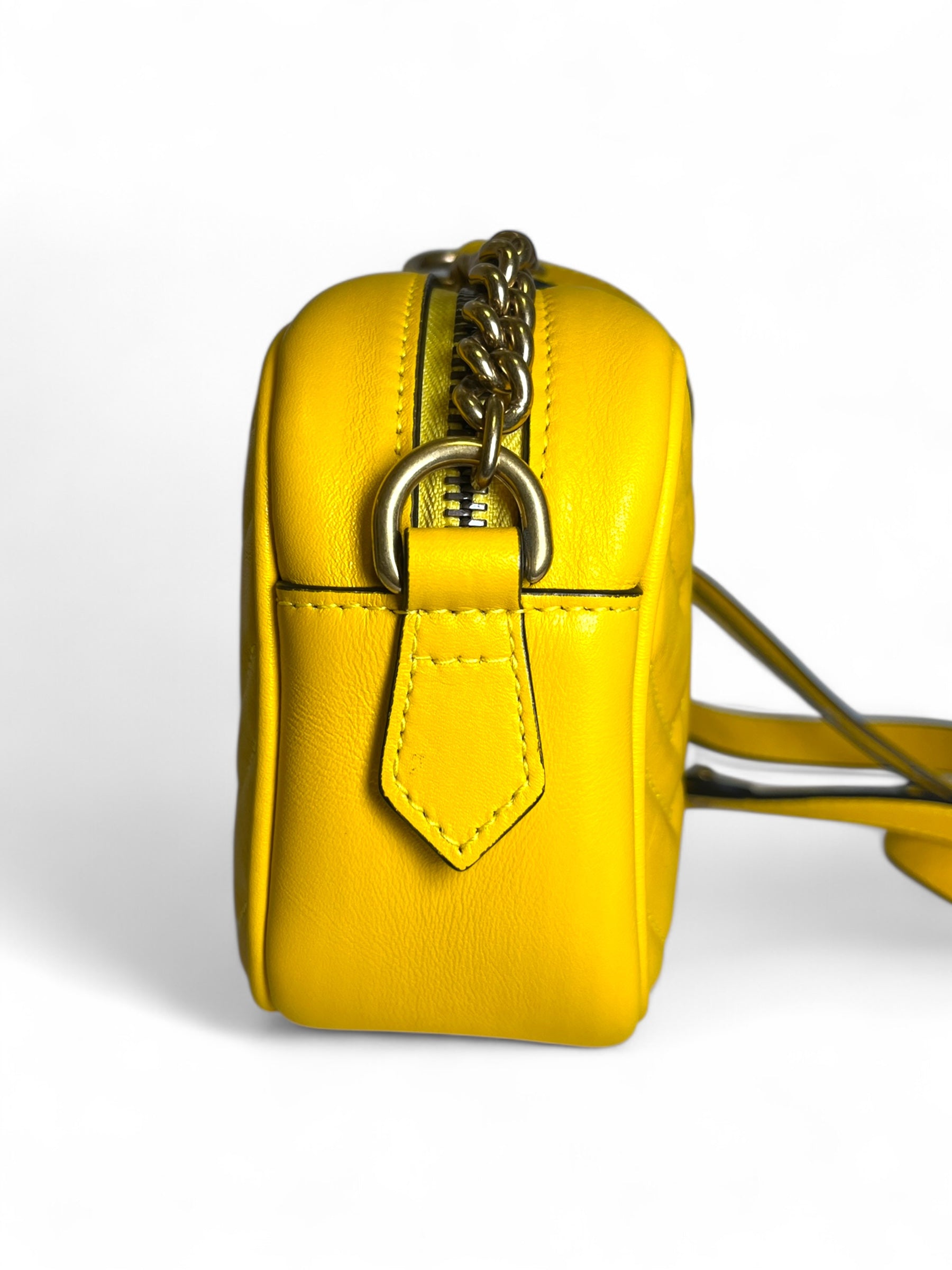 Gucci Mini Marmont Camera Bag in Yellow