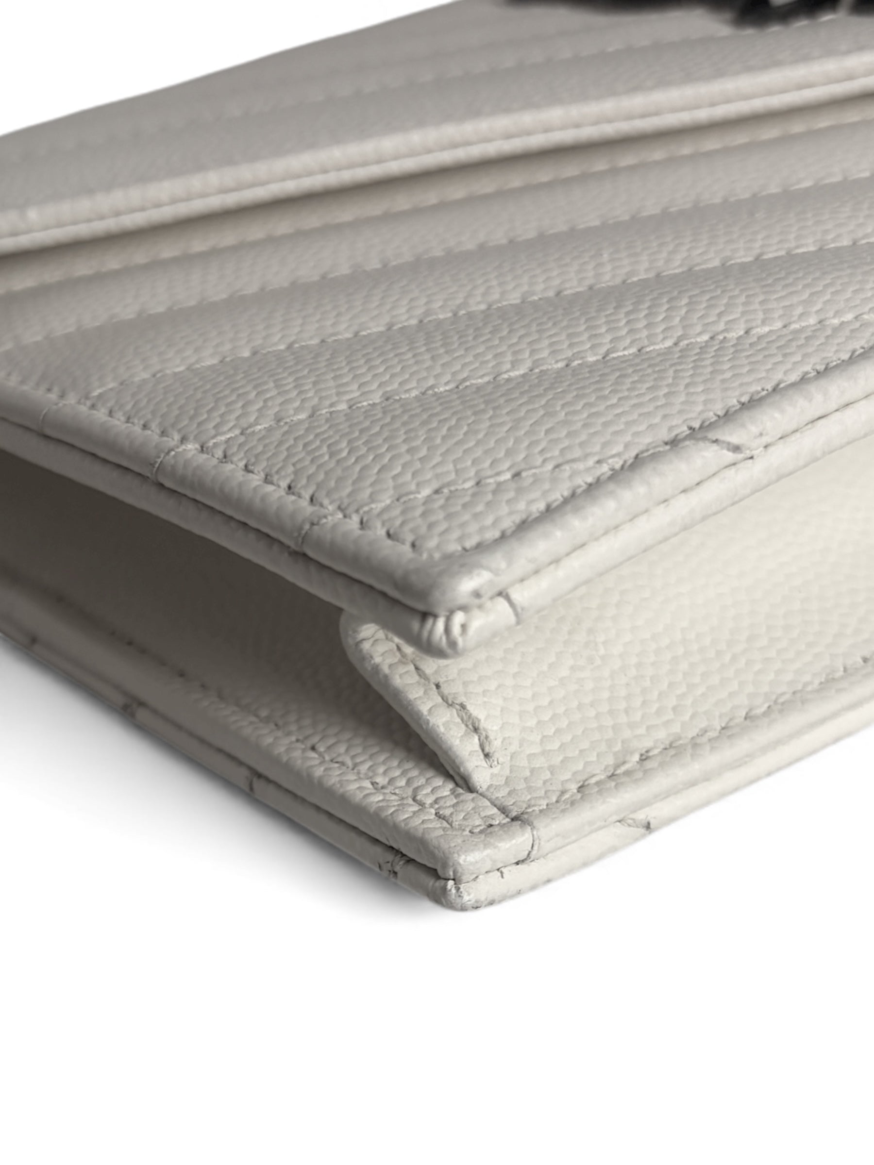 Saint Laurent White Wallet on Chain