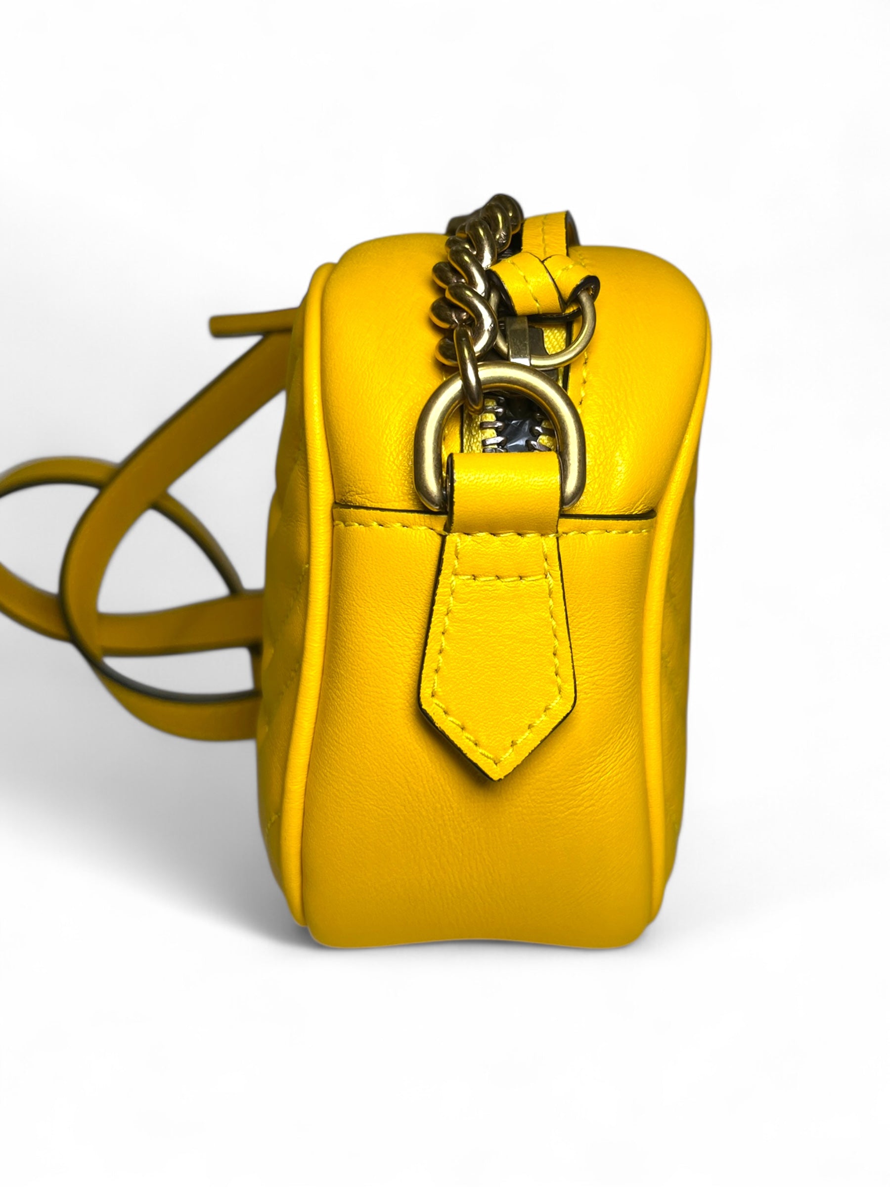 Gucci Mini Marmont Camera Bag in Yellow