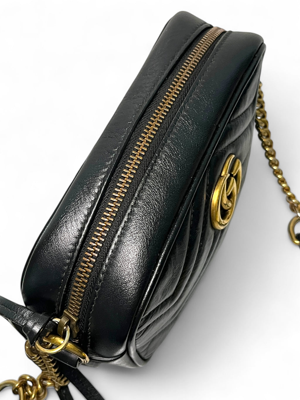 Gucci Mini Marmont Camera Bag in Black