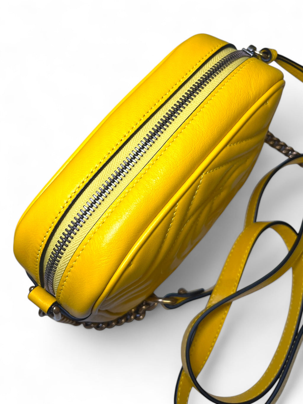 Gucci Mini Marmont Camera Bag in Yellow