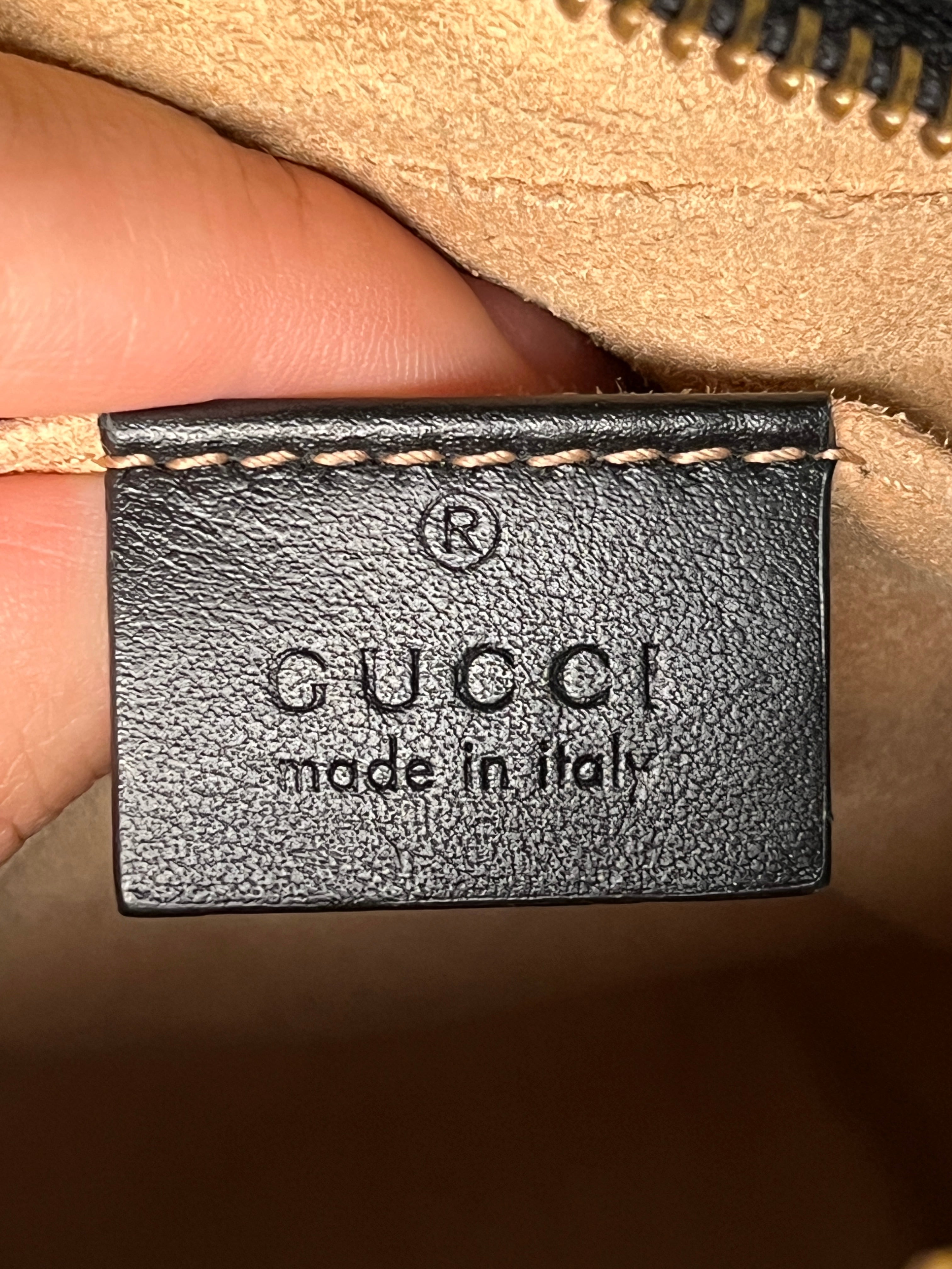 Gucci Mini Marmont Camera Bag in Black