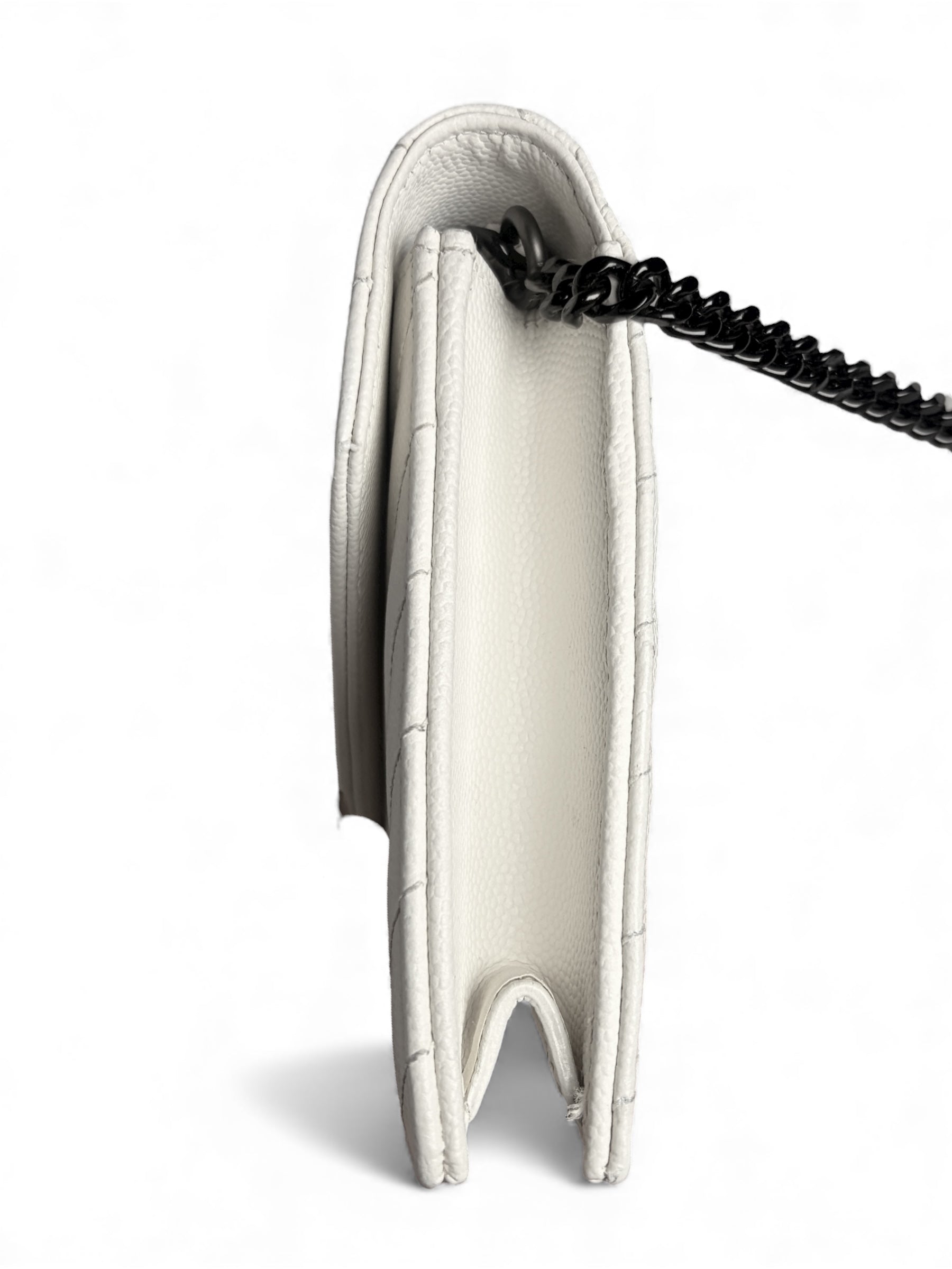 Saint Laurent White Wallet on Chain